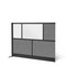 Luxor Workflow Modular Wall Room Divider System - Black Frame - 70" x 48" Add-On Wall with Whiteboard MW-7048-XWCGB - alternate 1